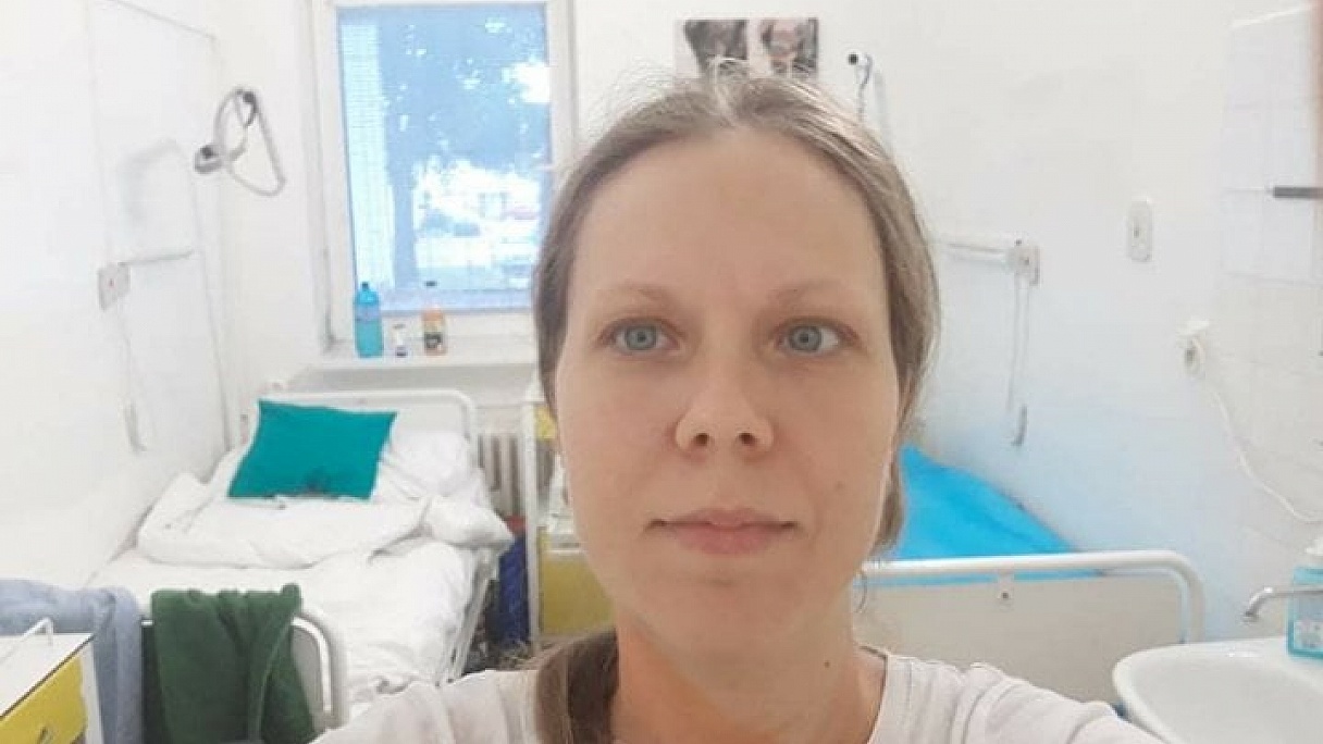 Ivana v nemocnici po chemoterapii